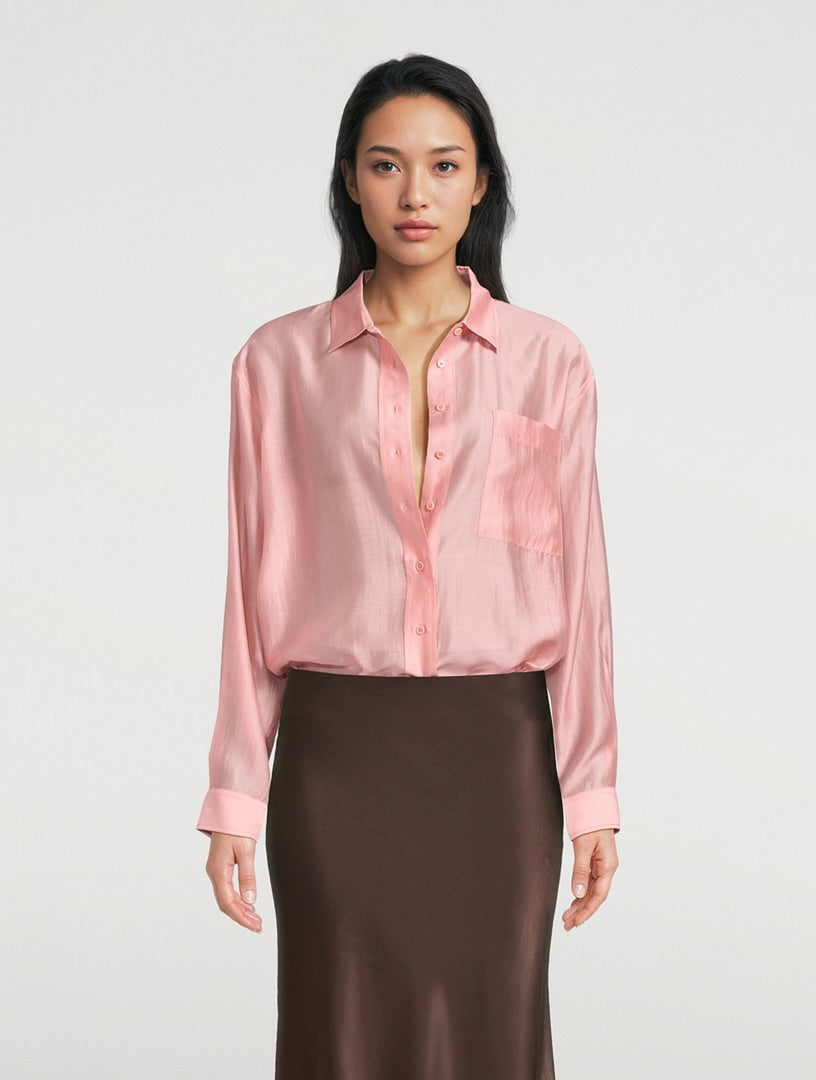 4 Colors! Ref Eli Sheer Oversized Shirt