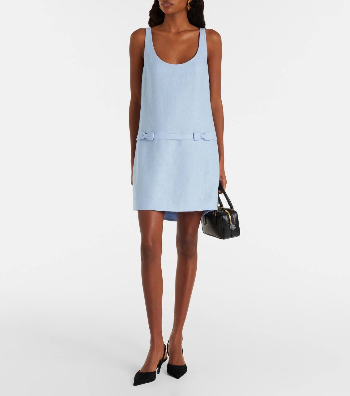 PSE Harper Linen Shift Bow Mini Dress