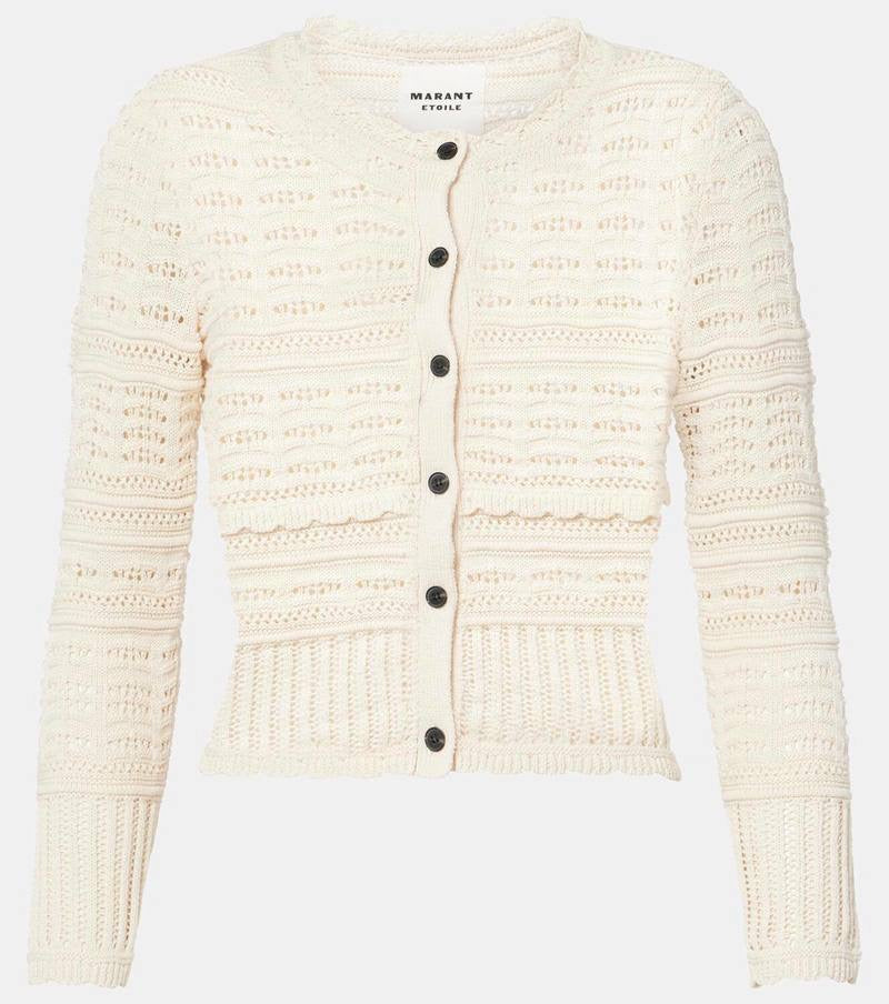 IM Ajaline Mixed Pointelle Cotton Cardigan