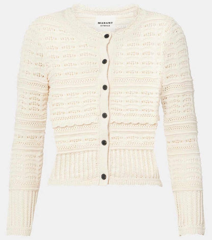 IM Ajaline Mixed Pointelle Cotton Cardigan