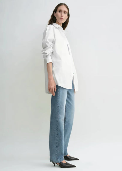 4 Colors! TOT Classic Tumbled Cotton Shirt