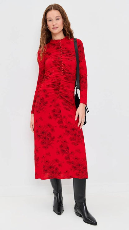 SE Cornelia Long Sleeve Midi Dress