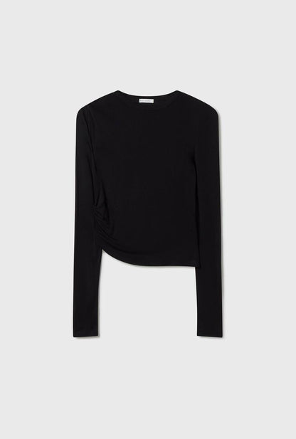 SALE! SL Jersey Modal-silk Drape Long Sleeved Top