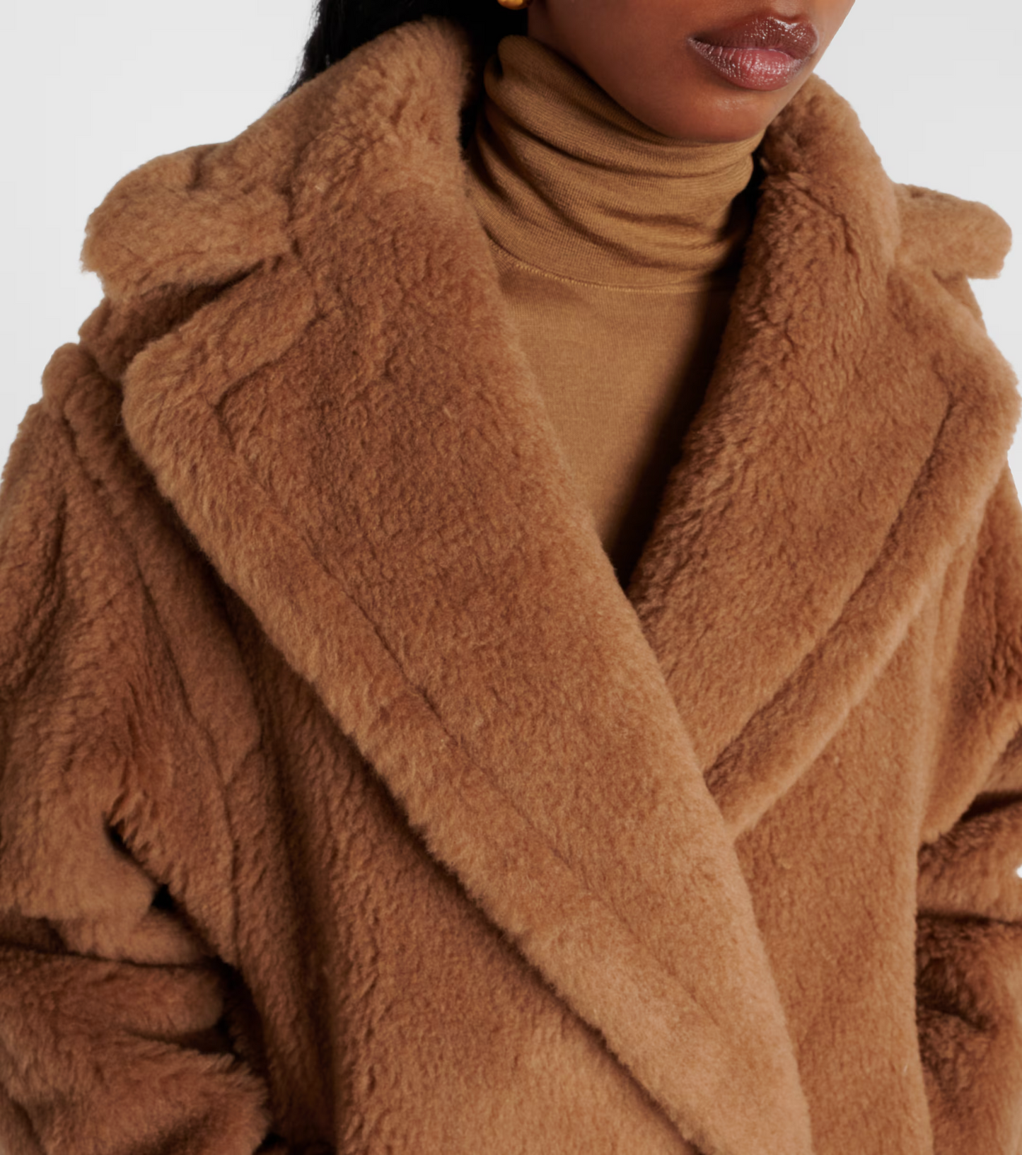 MM Short Teddy Bear Icon Alpaca-Wool-Silk Coat Jacket