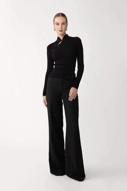2 Colors! SAU Dakota Viscose Knit Long Sleeve Top