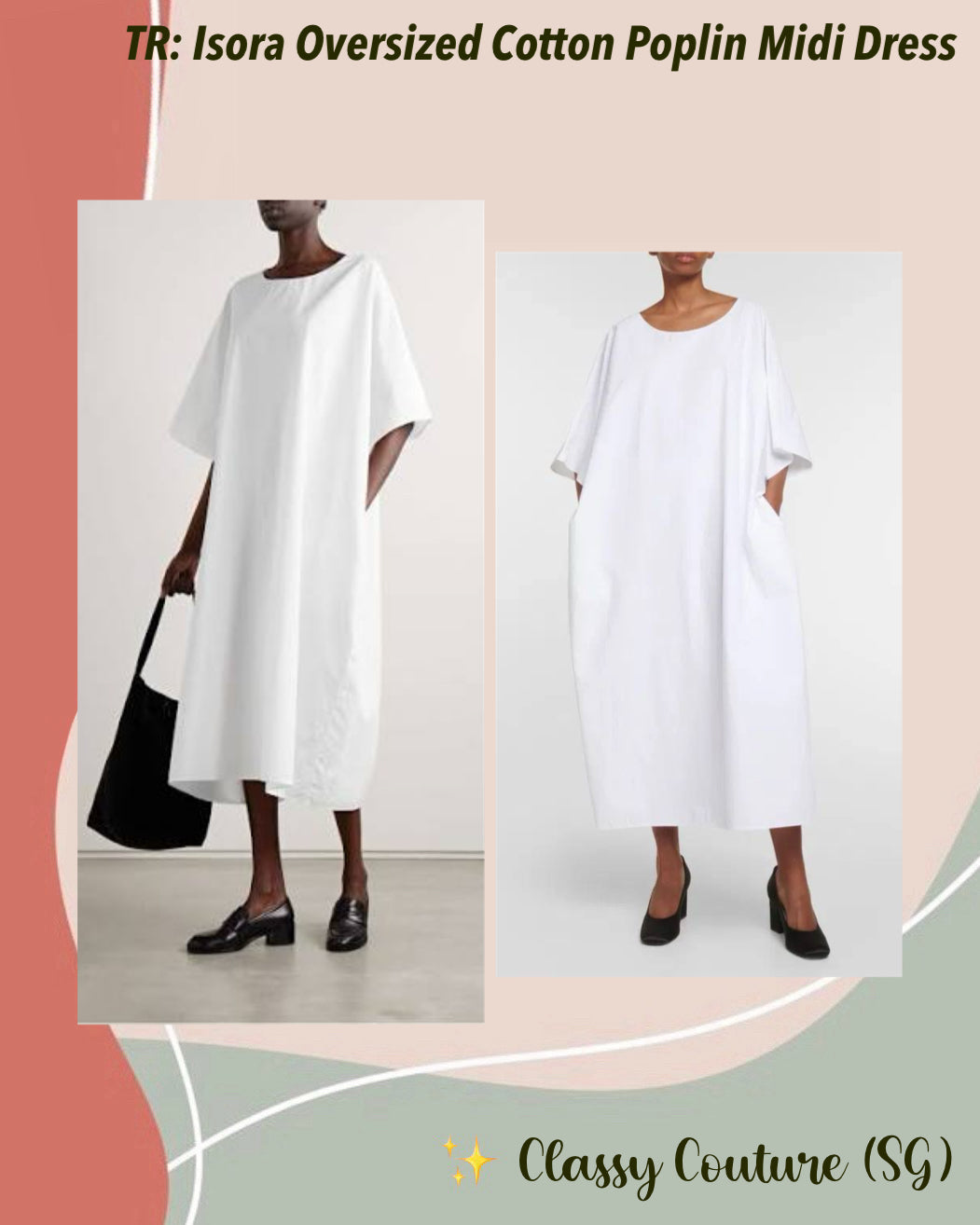 TR Isora Oversized Cotton Poplin Midi Dress