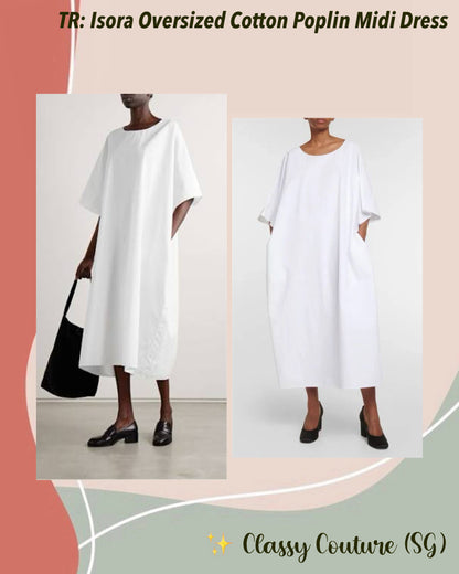 TR Isora Oversized Cotton Poplin Midi Dress