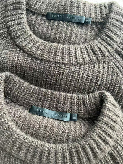 JK Cashmere Fisherman Sweater in Chocolate
