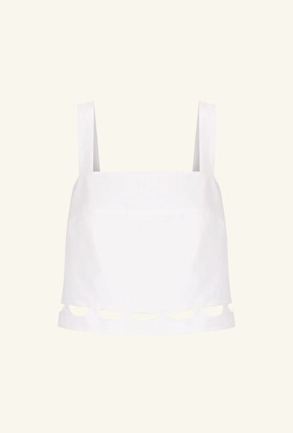SJ Birdie Scallop Linen Cami Top | Scallop Pants | Set