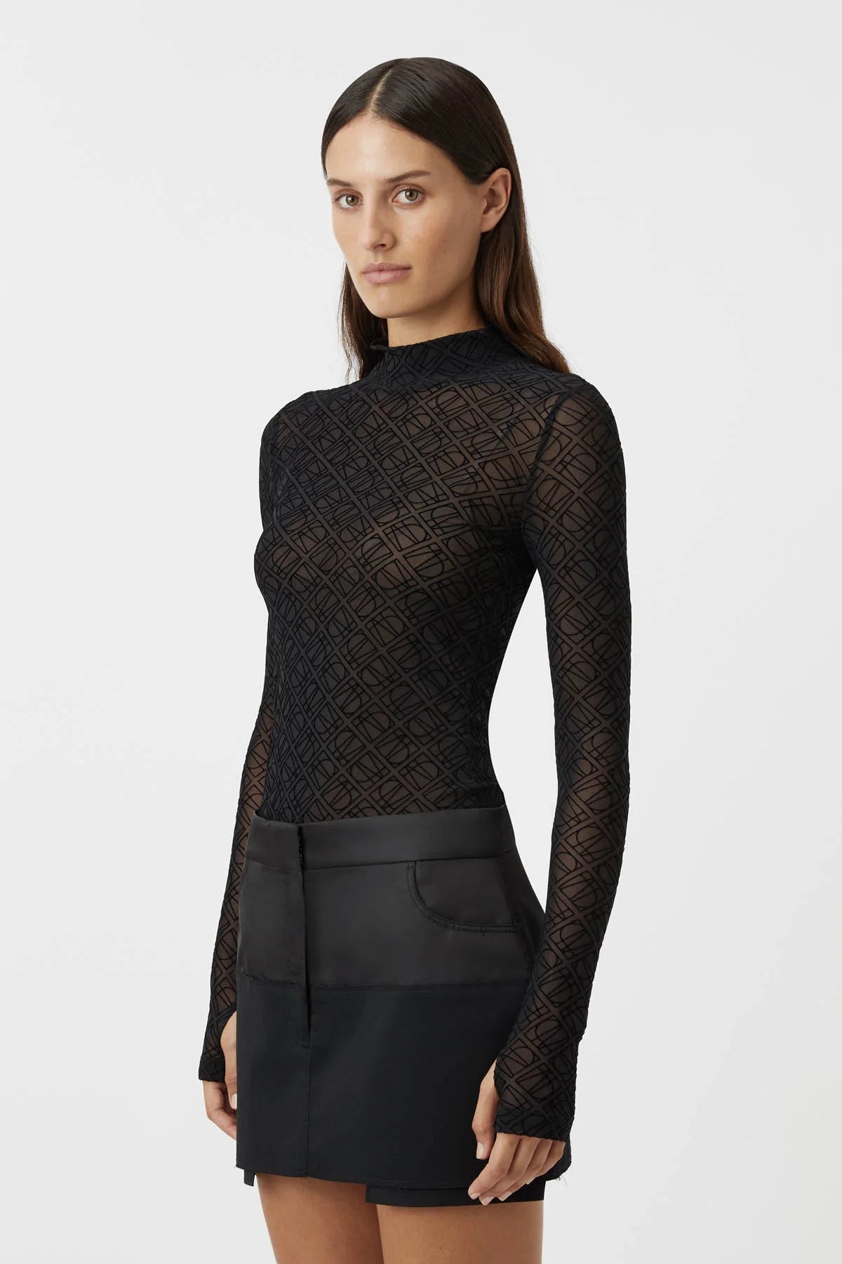 CM Antonia Cotton-blend Long Sleeve Top