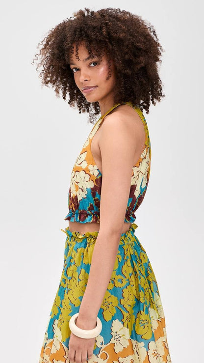 ALM Splice Crop Top | Midi Skirt