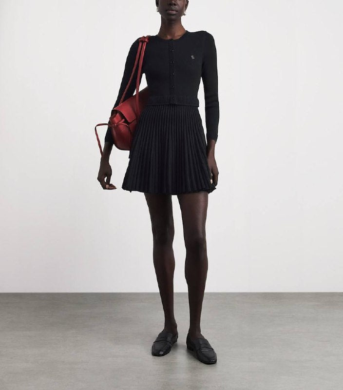 SD: Ruby Black Pleated Mini Dress
