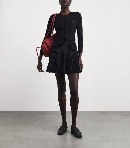 SD: Ruby Black Pleated Mini Dress