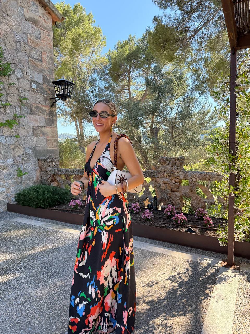 ALC AI Print Halter Gown