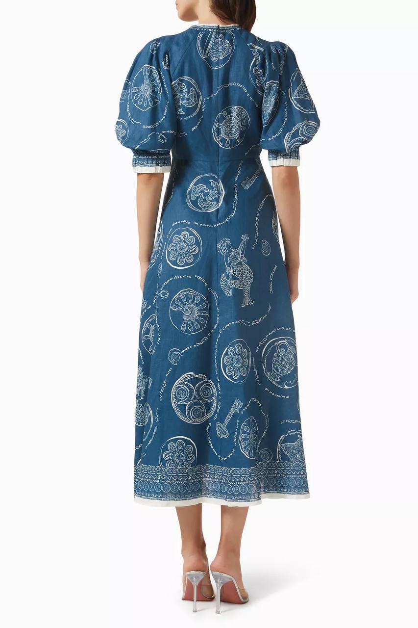 ALM Lucky Midi Dress in Linen