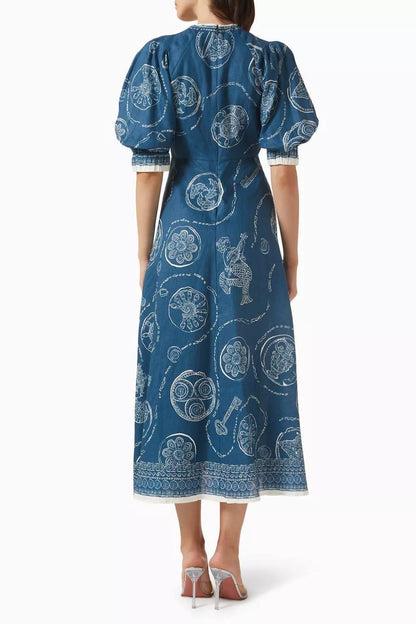 ALM Lucky Midi Dress in Linen