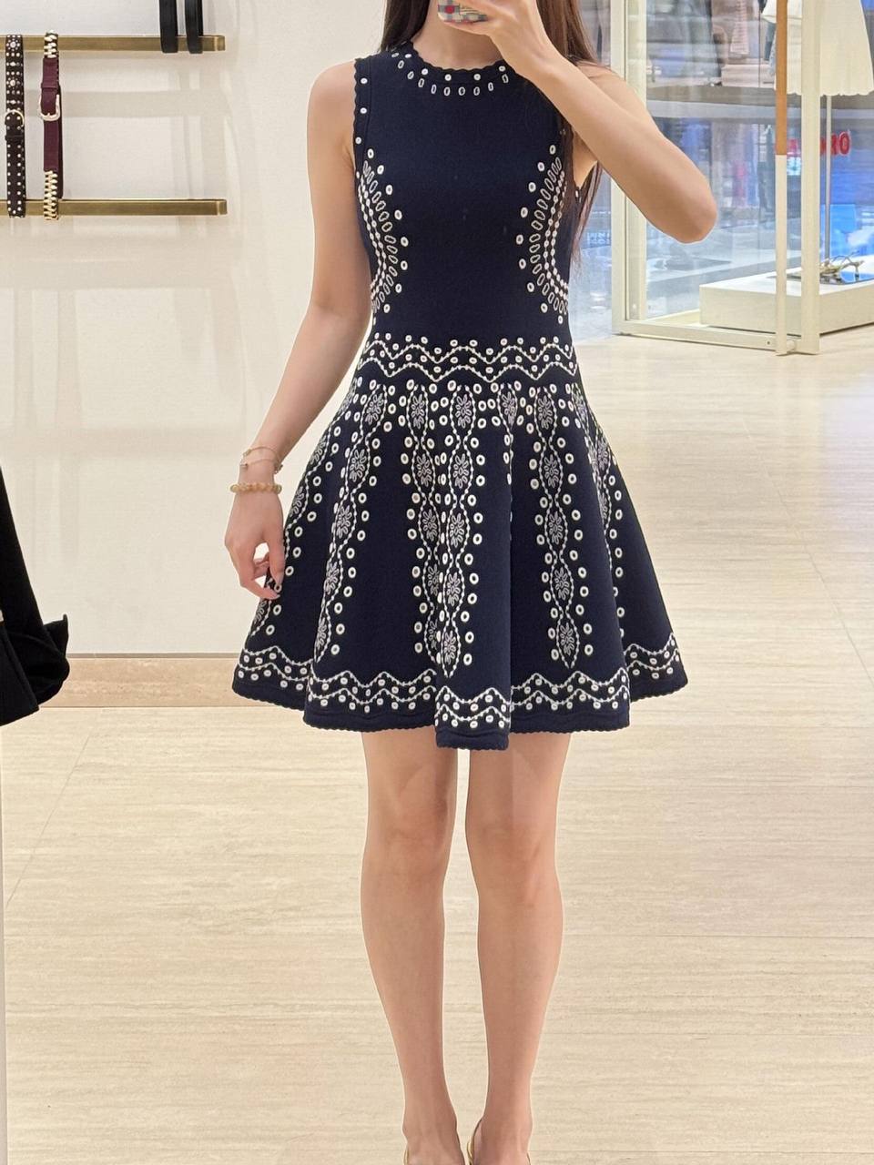 SD Capri Embroidered Dress in Viscose Blend