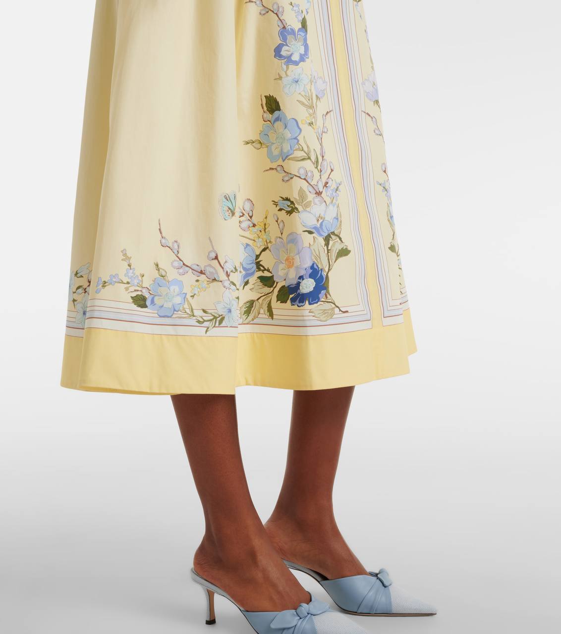 SP Yellow Bow V-neck Dress in Cotton