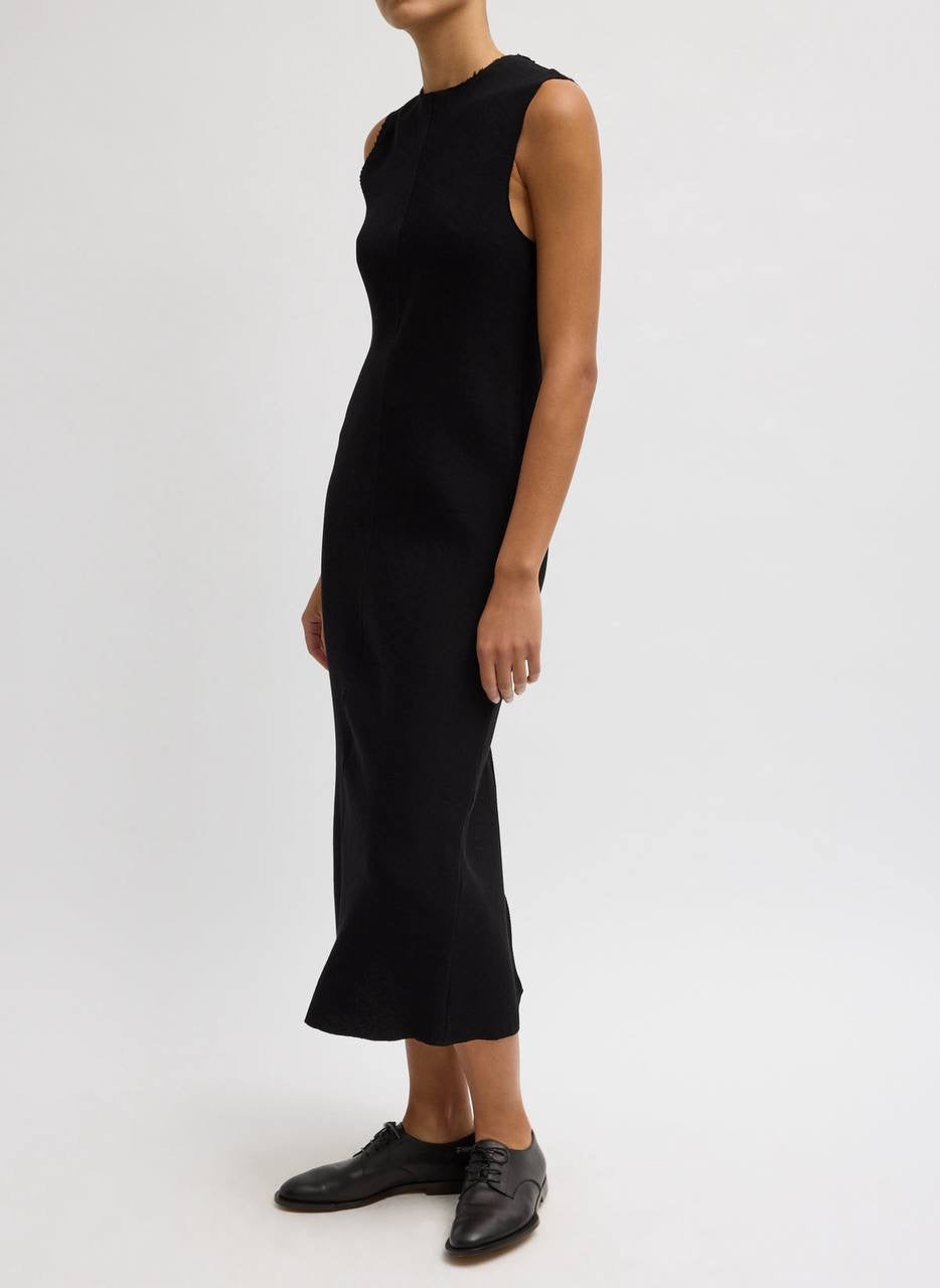 TB Viscose Plisse Sleeveless Bias Midi Dress