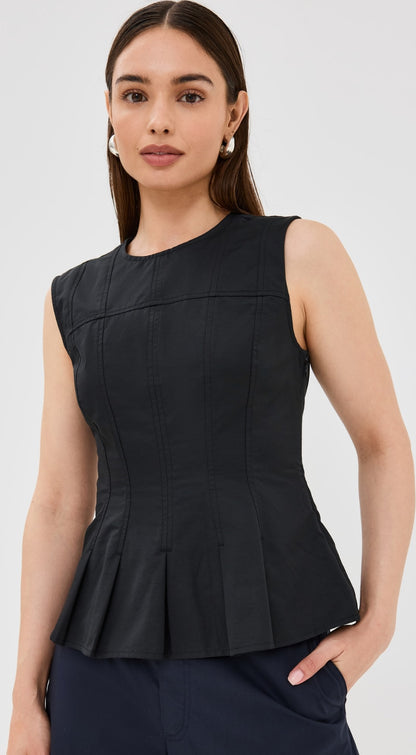 PS Felix Sleeveless Peplum Top in Tech Cotton