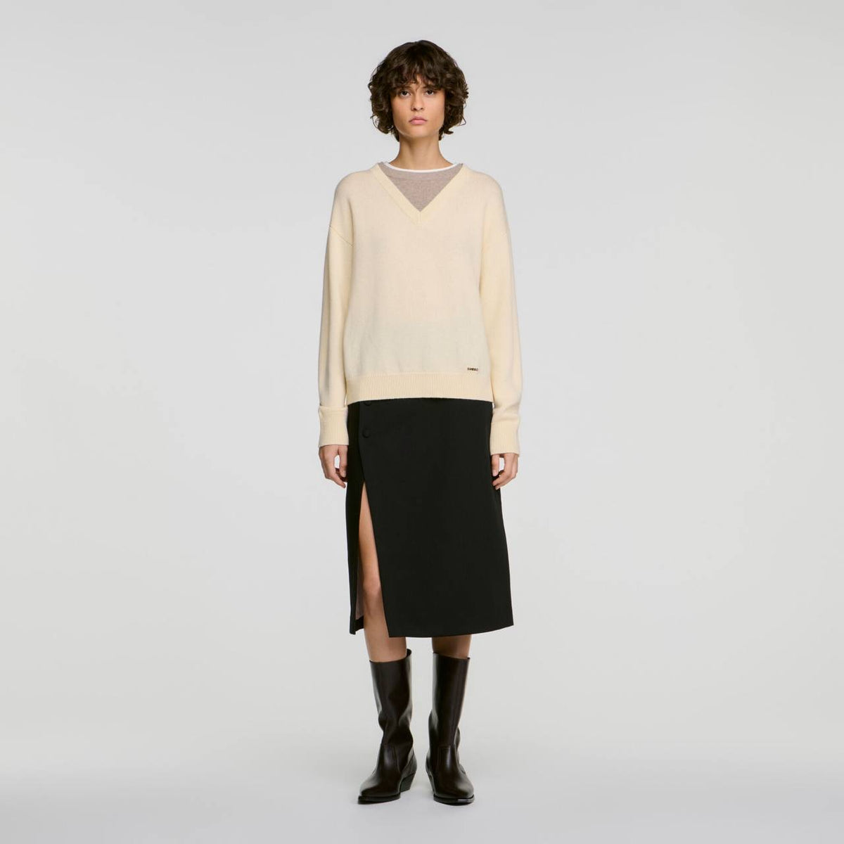 2-In-1 Wool And Cashmere Jumper