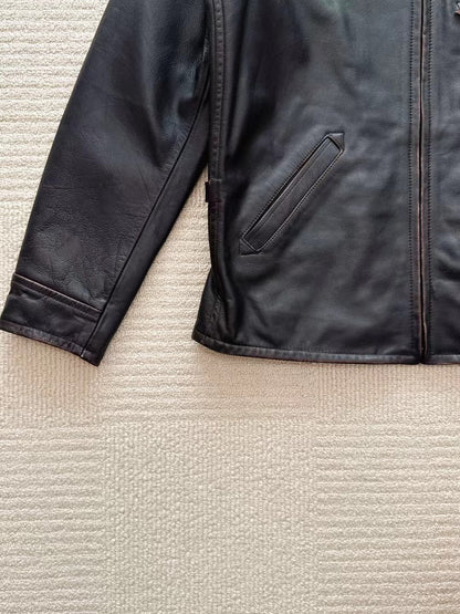 Men’s Calfskin Leather Newsboy Jacket