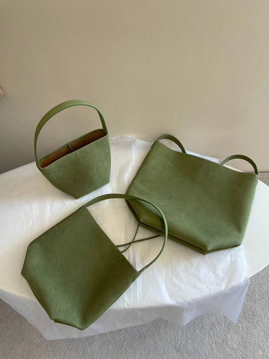 TR N/S Park Tote Bag in Green Nubuck