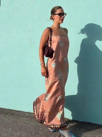ALM Laurence Midi Slip Dress in Pink - Image 5