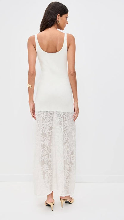BB Rissa Scoop Neck Stretch-cotton Midi Dress