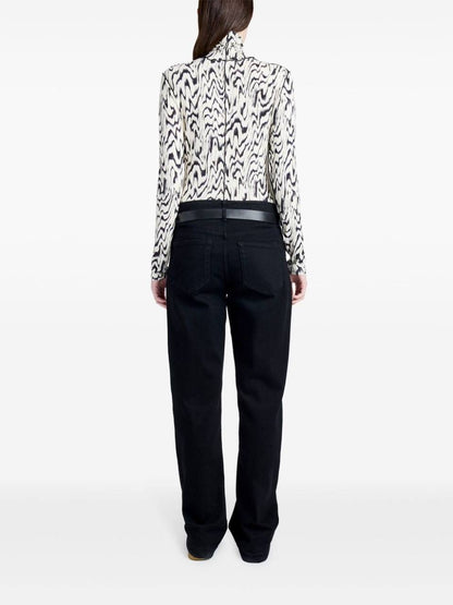 PS Audrey Printed Jersey Turtleneck Top