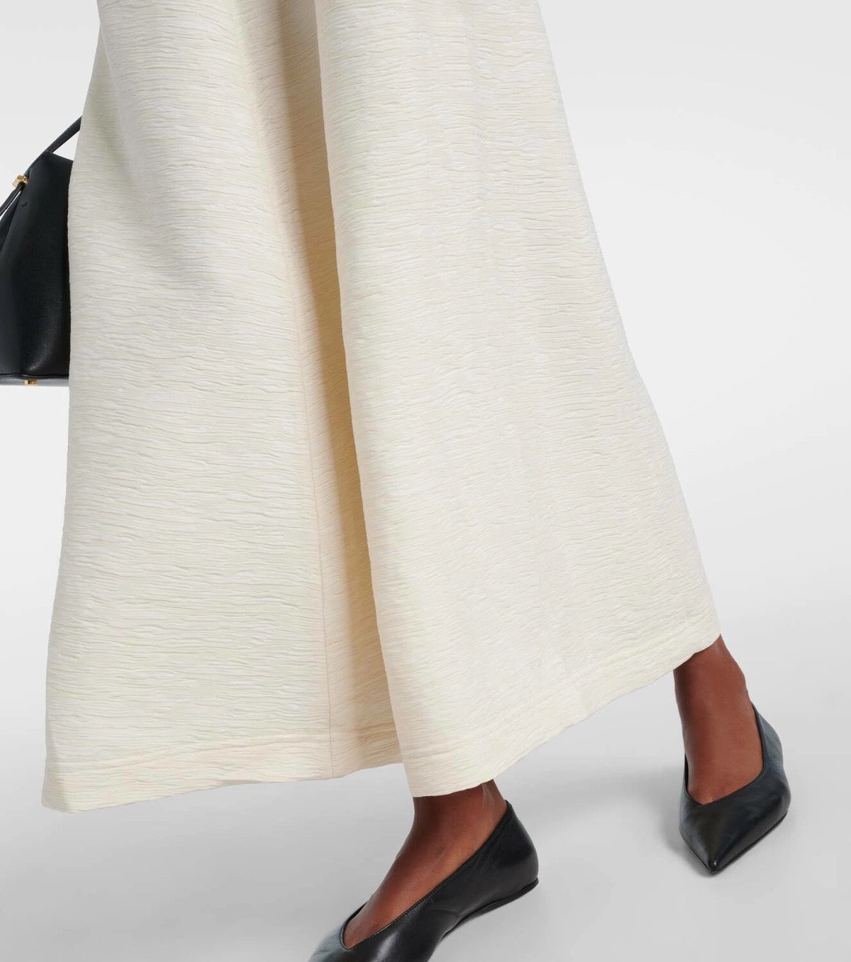 New Colors! Tot Slouch Waist Crinkled Viscose-Blend Midi Dress