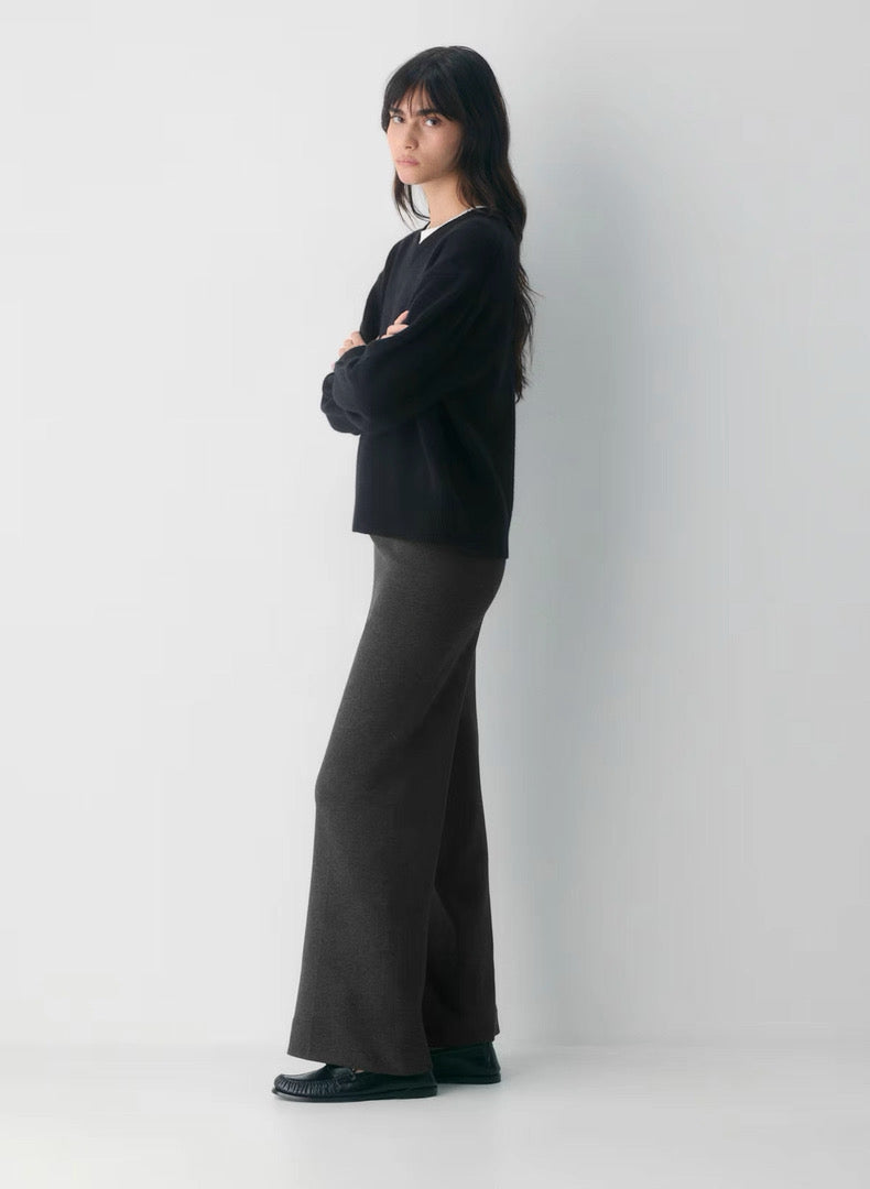 4 Colors! ARZ Soft Viscose-blend Knit Souvenir Pant
