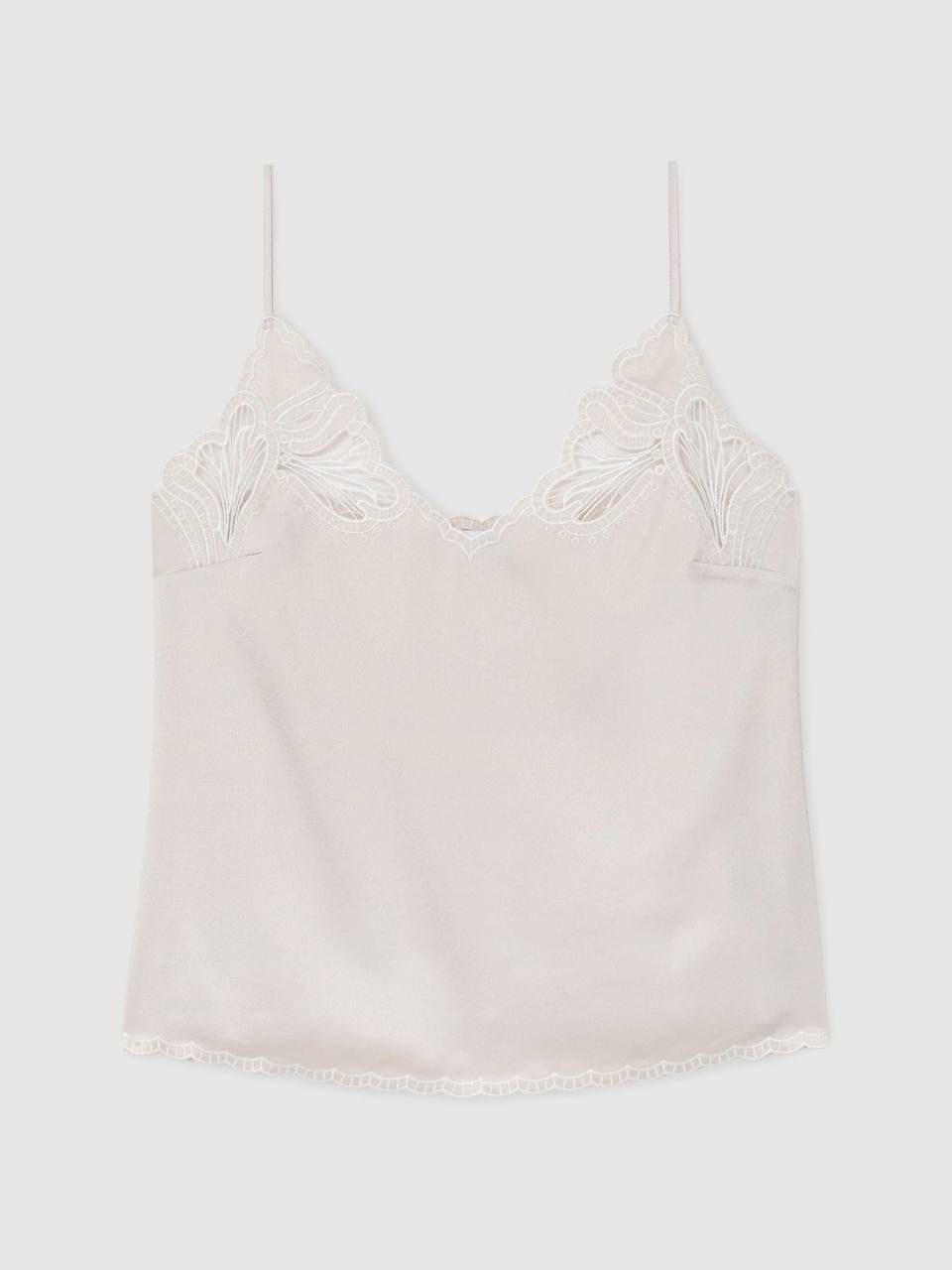 RS Joanie Satin Lace-Detail Cami Top