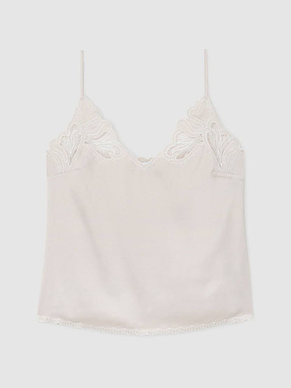RS Joanie Satin Lace-Detail Cami Top