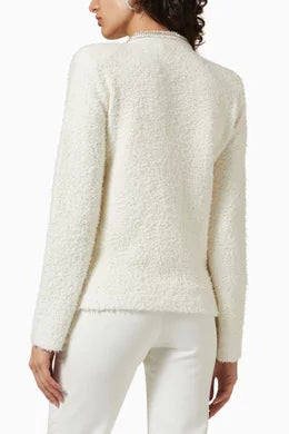 SP White | Black Tape Knit Cardigan