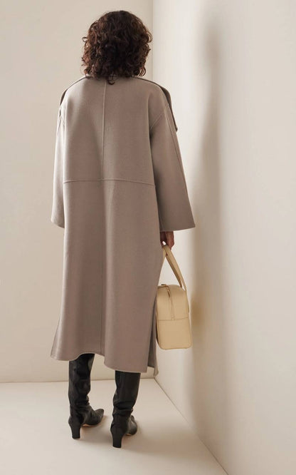 3 Colors! Tot Annecy Signature Wool-Cashmere Coat