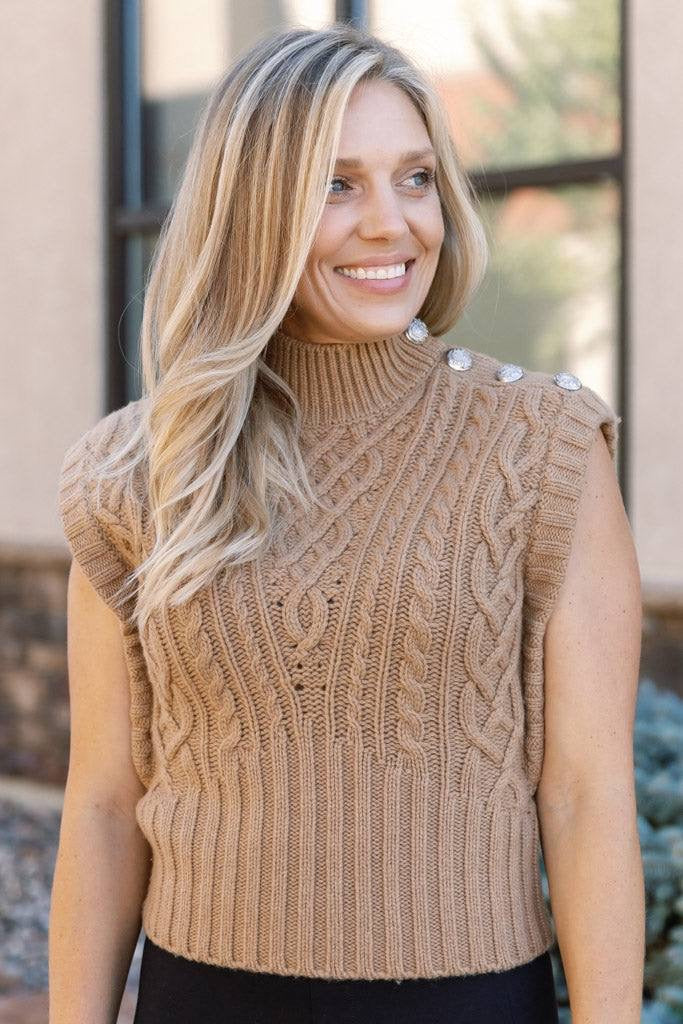 VB Holton Wool Cable Knit Vest