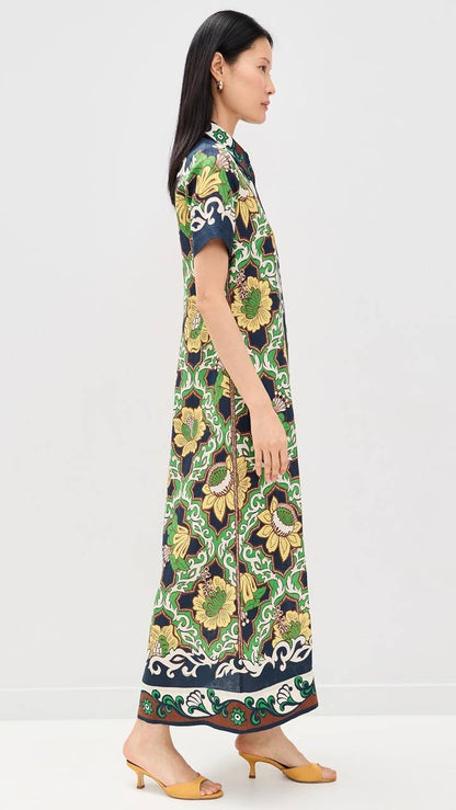 ALM Liana Linen Midi Dress Shirtdress