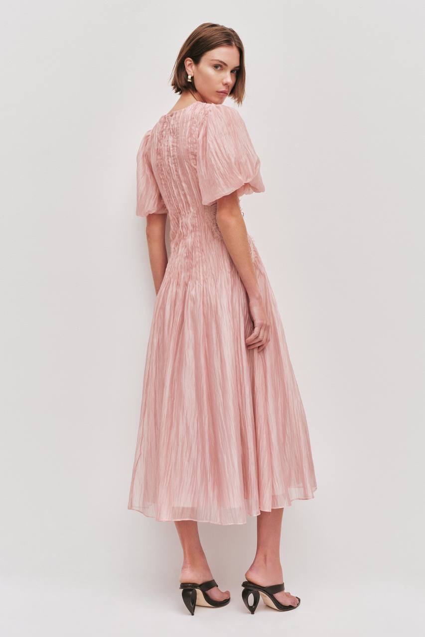AJ Ophelia Lace Midi Dress