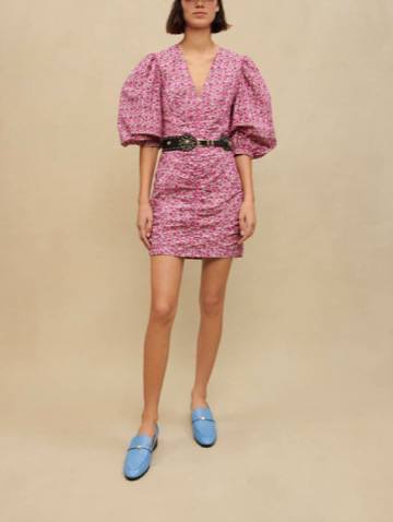 MJ Ryad Floral Embroidered Mini Dress