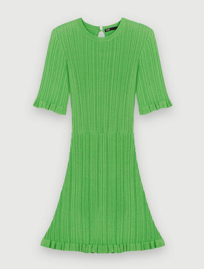 MJ Rochasse Ruffle Knit Dress