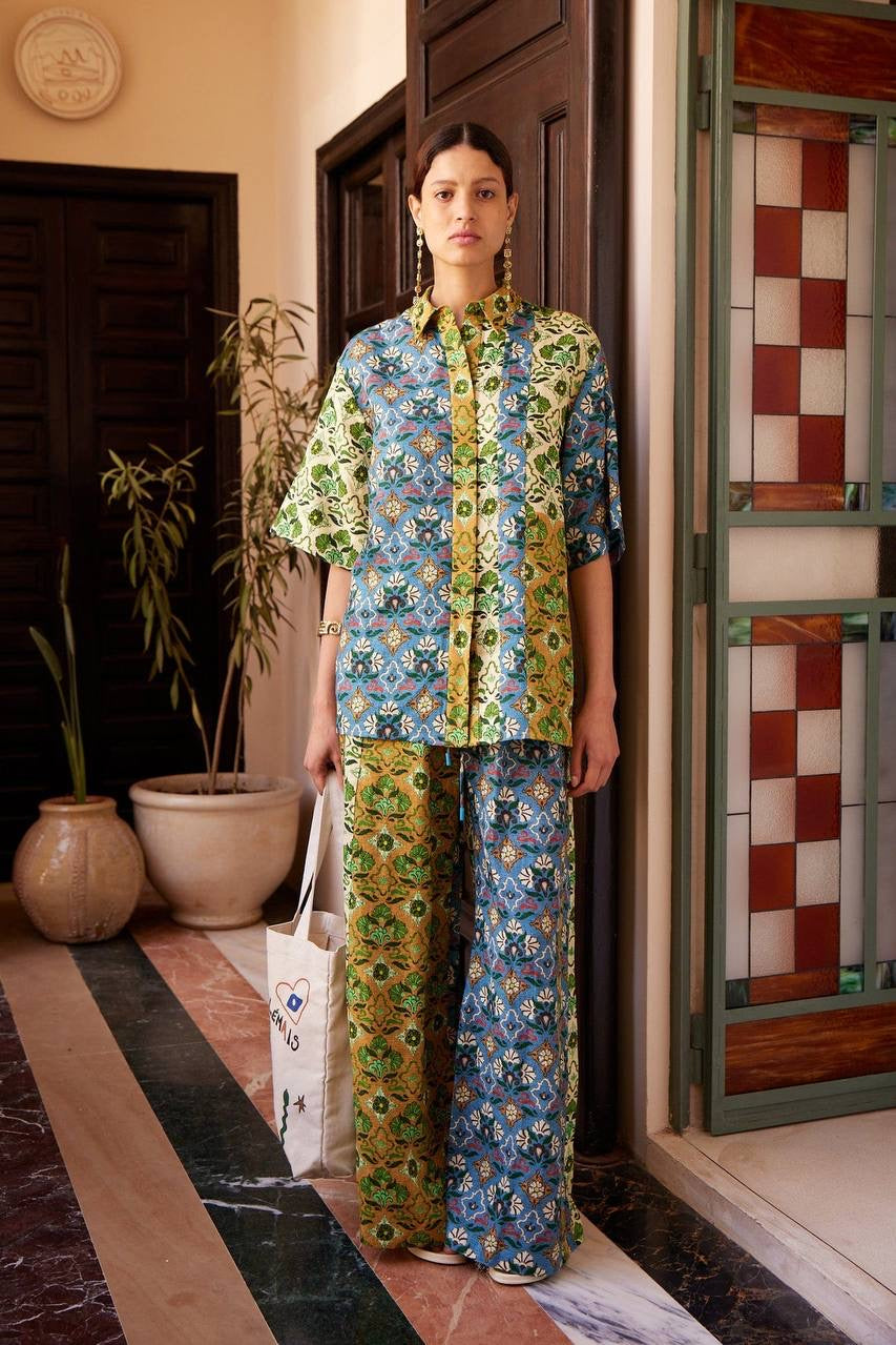 ALM Ali Spliced Shirt | Pants | Linen Set