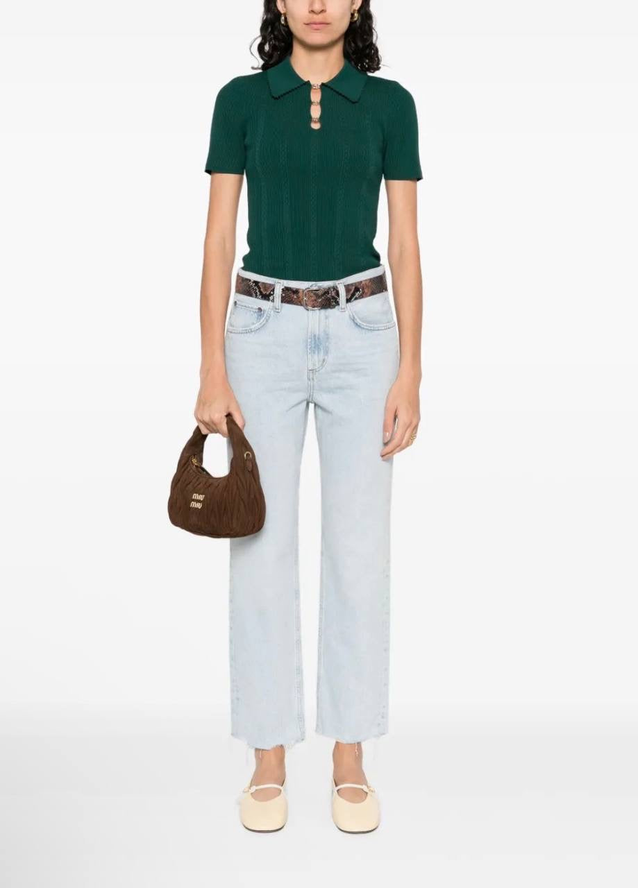 SD Mahee Dark Green Polo Sweater