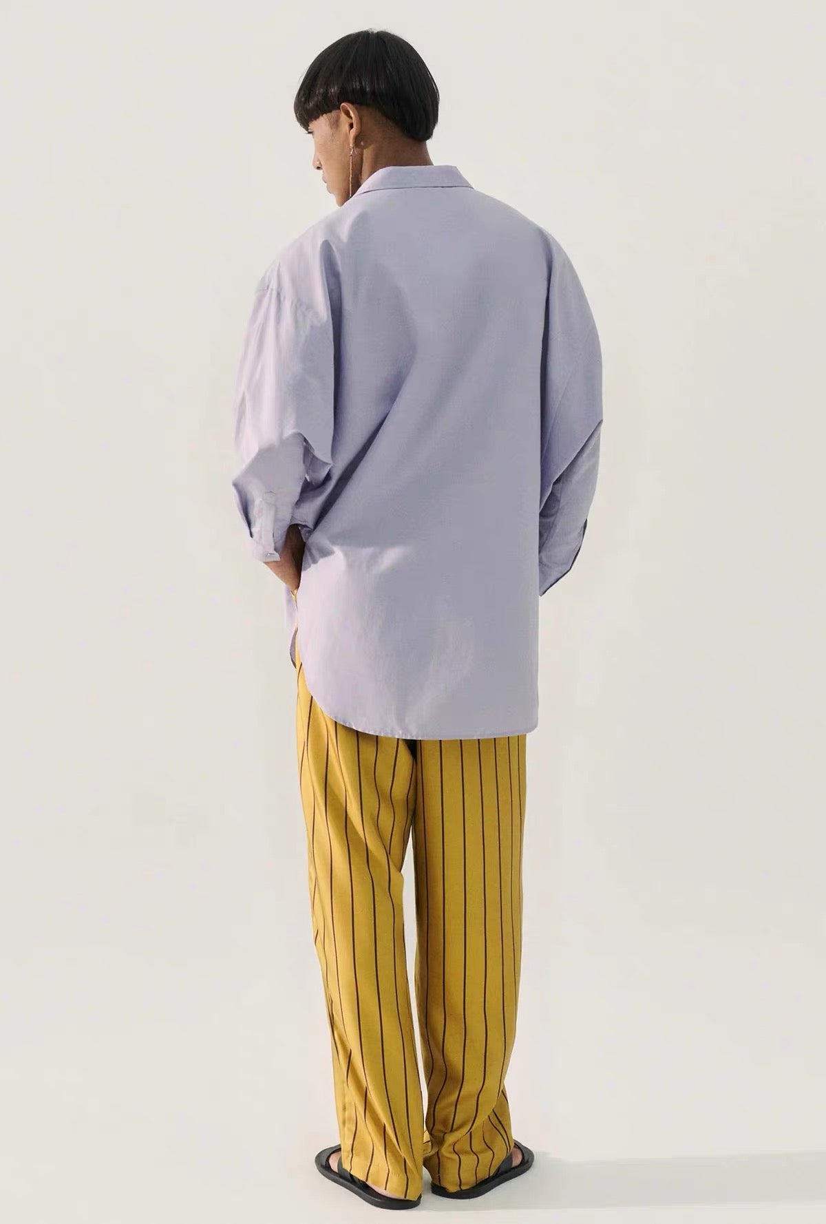 10 COLOURS! Unisex SL Cotton Silk Round Oversized Shirt