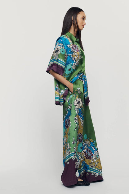 ALM Nanci Silk Tie Shirt | Pants
