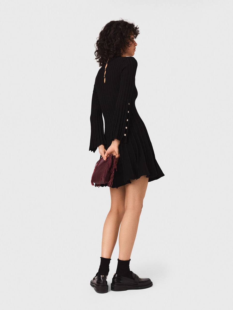 MJ High-Neck Short Skater Dress