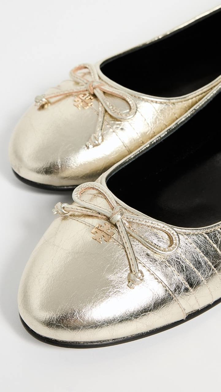 TB Quilted Bow Ballet Flats