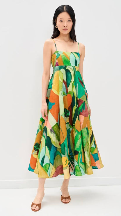 ALM Mokshini Linen Sundress Midi Dress