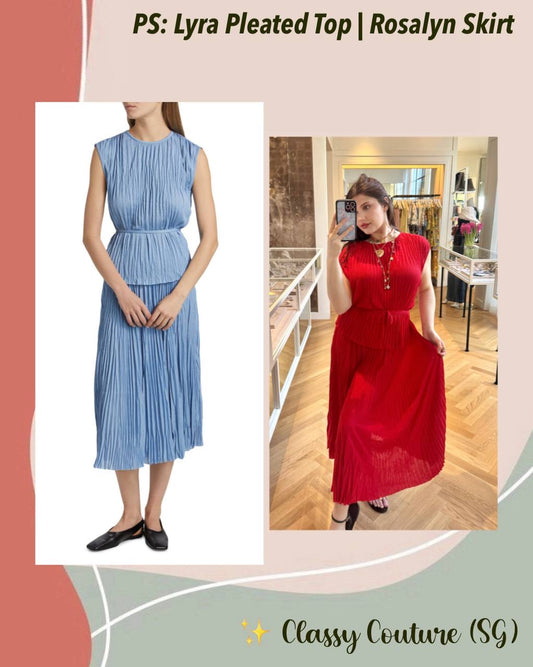 PS Lyra Pleated Top | Rosalyn Midi Skirt | Set
