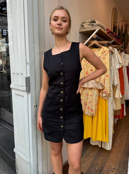 PSE Emma Button Down Linen Mini Dress